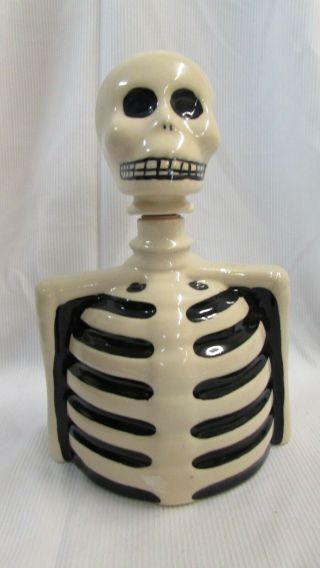 Skelly By Azulejos Tequila Empty Decanter Skeleton Bottle Large