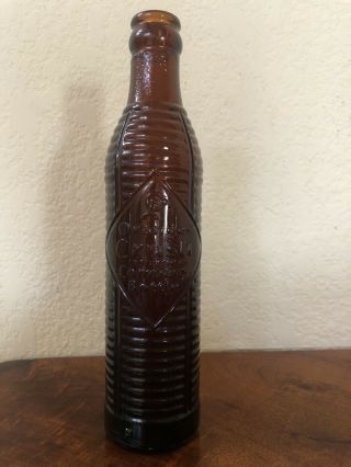 Rare Vintage Orange Crush Ribbed Embossed Rochester Mn Bottling Soda Bottle