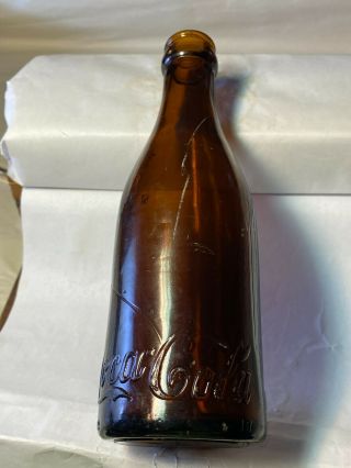 1913 Whitesburg,  Ky.  " R,  " Amber Heel Coca - Cola Straight Side Bottle Lbs 19