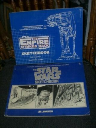 Johnston 1977 Star Wars Sketchbook And 1980 The Empire Strikes Back Sketchbook