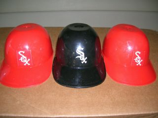 3 Chicago White Sox Laich Mini Baseball Batting Helmet Sundae Ice Cream Cup 5.  5 "