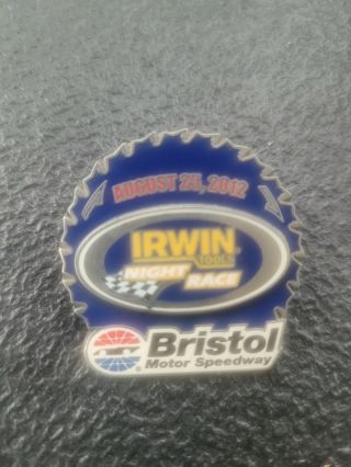 2012 Nascar Bristol Motor Speedway Hat Pin Irwin Tools Denny Hamlin Winner
