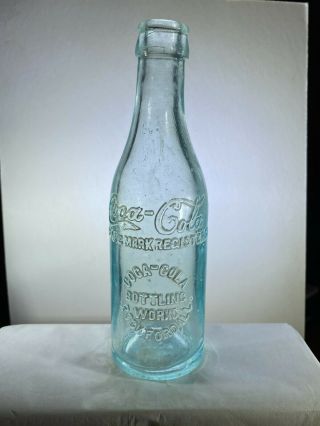Pre 1909 Rockford,  Ill.  Shoulder Script Straight Side Coca - Cola Bottle Lbs 02