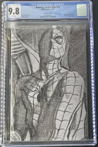 Spider - Man 50 2020 Alex Ross Timeless 1:100 Sketch Variant Cgc 9.  8