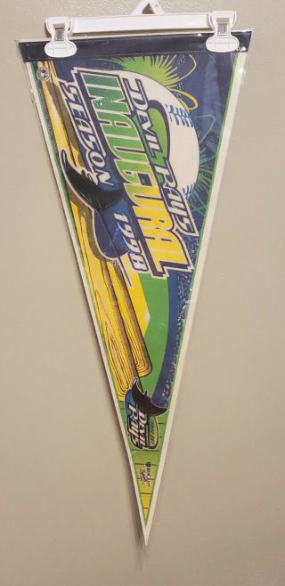Tampa Bay Devils Rays 1998 Inaugural Vintage Felt Pennant With Holder 4/30/21