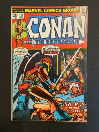 Conan The Barbarian 23 Fine/very Fine 7.  0 1st Red Sonja 1973 Marvel Comics