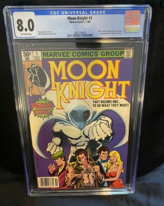 Moon Knight 1 (1980) Cgc 8.  0 - 1st Bushman Newsstand Variant - Origin Story