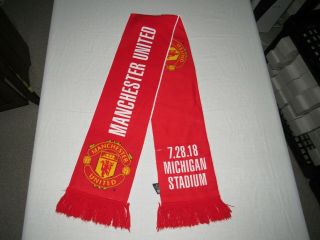Manchester United Fc Liverpool Champions Cup Soccer Scarf 2018 Michigan Stadium