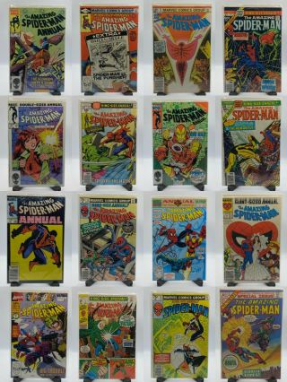 Marvel Comics The Spider - Man Annuals 1970 - 1991 7 - 25 Rare Spider - Man