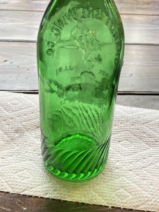 Antique Embossed Emerald Quandt Brewing Co.  Troy NY Green Rare 5