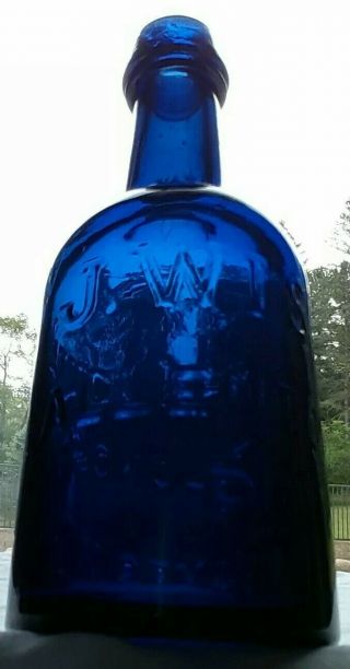 J.  Wise Allentown Pa Cobalt Blue Bottle