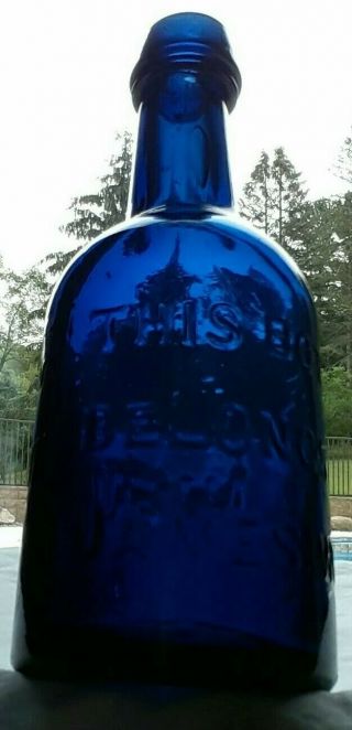 J.  WISE ALLENTOWN PA cobalt blue bottle 2