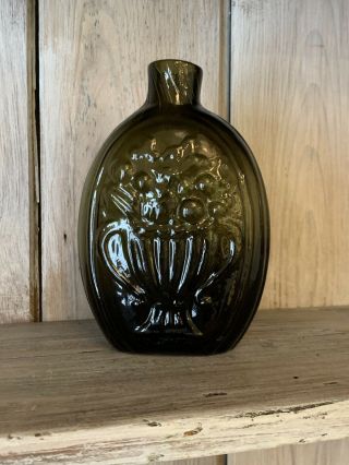 Gii 14a 1/2 Pint Cornucopia / Urn Historical Flask Lancaster Glass
