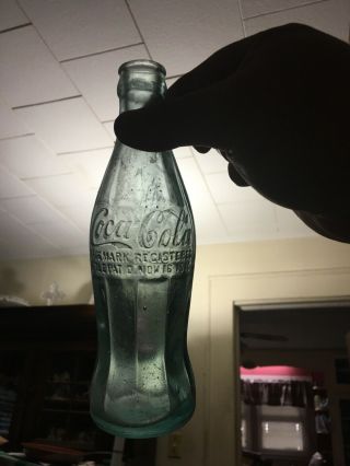 Early 1915 Coca Cola Hobble Skirt Bottle.  No City Blown N Mold Ice Blue Nc Sc Ga