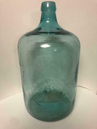 1921 Prohibition Pure Water Horlacher Allentown Pur Ox Blue Tint Glass Bottle