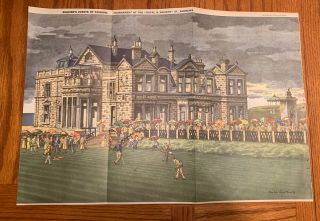 Golf Tournament At The Royal & Ancient St.  Andrews,  Fold Out From Esquire 