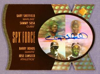 1997 Sp Spx Force Autographs 4 Gary Sheffield D 64/100