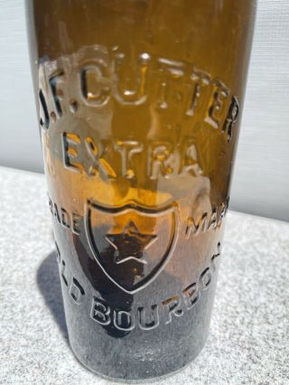 Western Whiskey J.  F.  Cutter Extra Old Bourbon (star In Shield) Applied Top Fifth