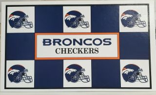 Nfl Checkers,  Denver Broncos Vs Kansas City Chiefs - Board Game - 1993 Never Played
