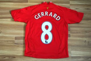 Size Kids Boys 12 Years 152 Cm.  Liverpool Home 2008/2009 Shirt Jersey Gerrard 8