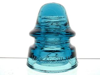 Incredible Dark Delft Blue Mcalughlin No 19 Glass Signal Insulator