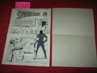 1962 Fantasy 15 Spider - Man Page 1 Artwork First And Only Printing