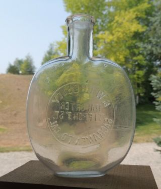 Western Whiskey Pumpkinseed Flask G.  W.  Chesley,  Sacramento,  California 2