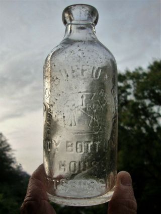 Rare Clear J.  C.  Buffum & Co.  Pittsburgh,  Pennsylvania Hutchinson Soda Bottle
