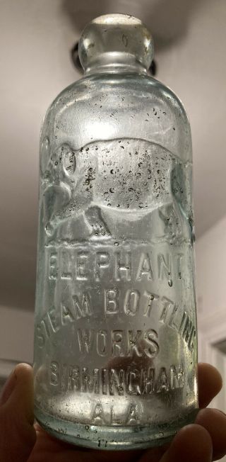 Birmingham,  Alabama Elephant Steam Bottling Hutchinson Bottle Scarce
