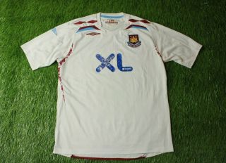 West Ham United 2007/2008 Rare Football Shirt Jersey Away Umbro Size Xl