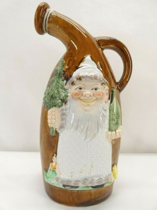 31/4 Schafer Vater German Porcelain Figural Bottle Santa Claus 6 1/4 "
