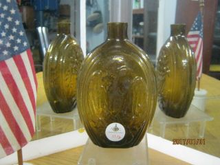 Outstanding Pontiled 1 Pt Gii - 72 Cornucopia/eagle Yellow Olive Historical Flask.