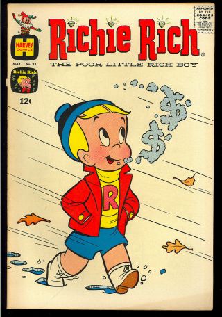 Richie Rich The Poor Little Rich Boy 23 Harvey Comic 1964 Vg - Fn