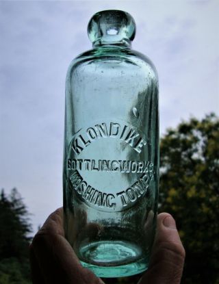 Klondike Bottling Scarce Washington,  Pennsylvania Hutchinson Soda Bottle
