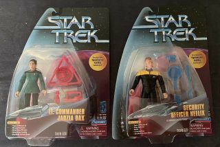 Star Trek Spencers Gifts Set Of 2 Playmates Figures Neelix & Dax 1997 Nib