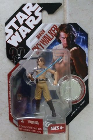 2007 Star Wars 30th Anniversary W/ Coin Anakin Skywalker Figure R124