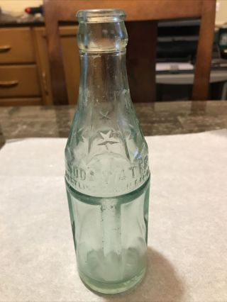 Rare Coca Cola Stars And Panel Soda Water Bottle From Key West Fla.  1923