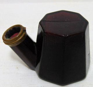 Early Purple / Amethyst Tea Kettle / Teakettle Ink Bottle C1860 