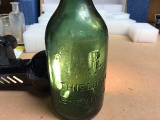 E Roussel Dyottville Glass Pontil Philadelphia Soda Mineral Water Bottle 3
