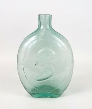 1850s Pint Washington Taylor Gi - 55 Aqua/green Pontiled Historical Flask Bottle