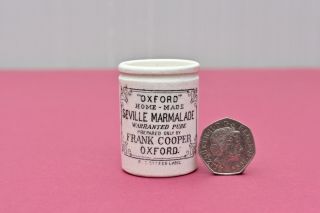 Vintage C1900s Miniature Frank Cooper Oxford Seville Marmalade Taller Pot Or Jar