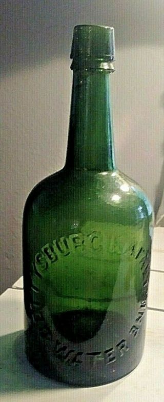 Rare Gettysburg Civil War Katalysine Water Bottle - Deep Green Medicine Authentic