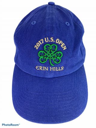 USGA Member 2017 US Open Erin Hills Adjustable Strapback Ball Cap Hat Rare Blue 2