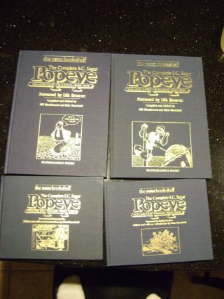 4 Volumes Complete E.  C.  Segar Popeye Volume 3,  4,  5 & 6 Hc Fantagraphics