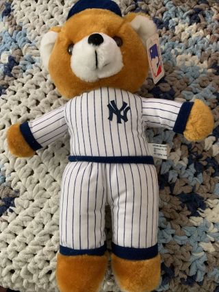 Vintage Ny York Yankees Teddy Bear Plush Steven Smith Stuffed Animals Mlb
