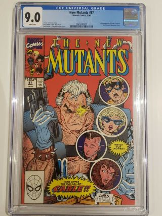 Mutants 87 Cgc 9.  0 - 1st Appearance Cable - White Pages