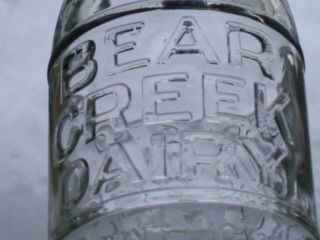 Bear Creek Dairy Milk Bottle Mauch Chunk,  Pa Or Jim Thorpe,  Pa.  Behrens & Sons ?