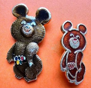 Misha Bear Mascot Moscow Olympic Ussr Olympic Games 1980 Pin Badge