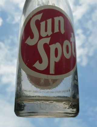 High Rock Sun Spot 10 Oz Glass Pop Soda Drink El Paso Tx County Clear Paint 1947