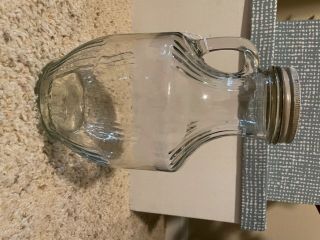 Antique Speas U - Save - It Glass Half - Gallon Pitcher With Lid